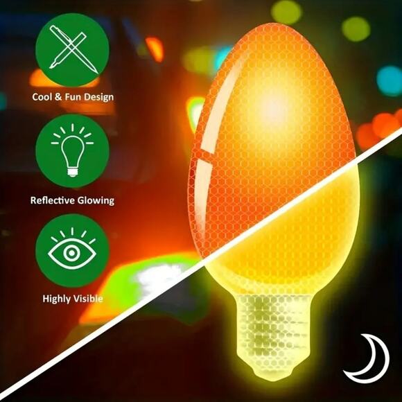 Reflective Holiday Lights Car Magnets, 20 pc set - Picture 6 of 9